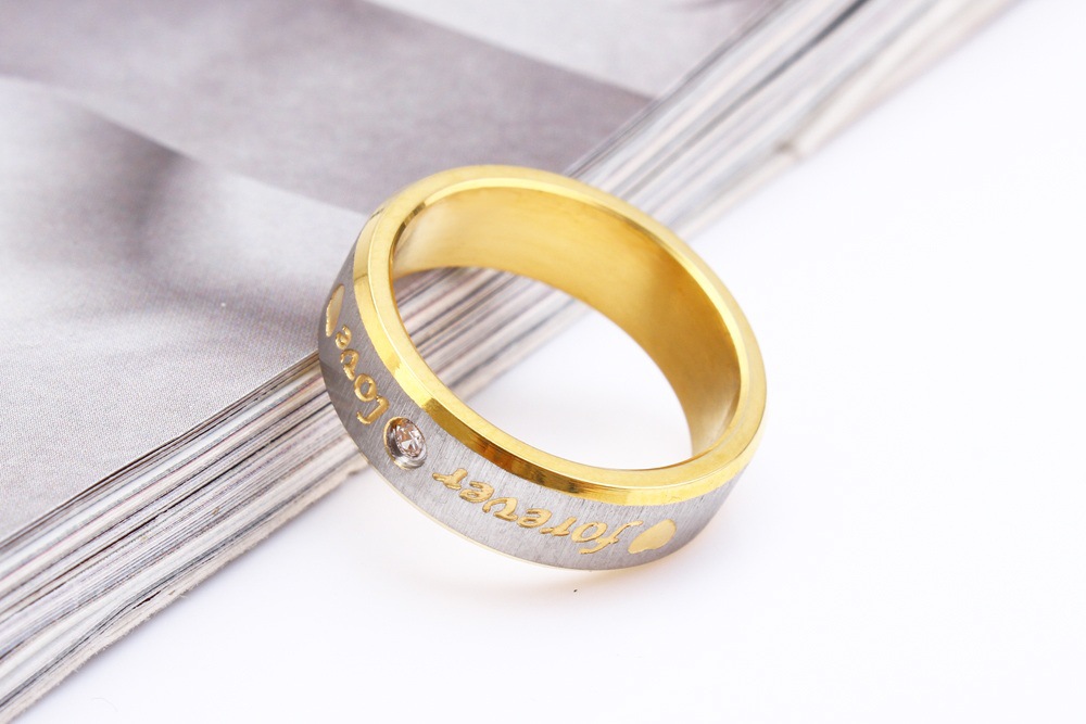 Wholesale Fashion Romantic Couple Ring Couple Rings Titanium Steel Ring Stainless Steel Accessories Couple Rings