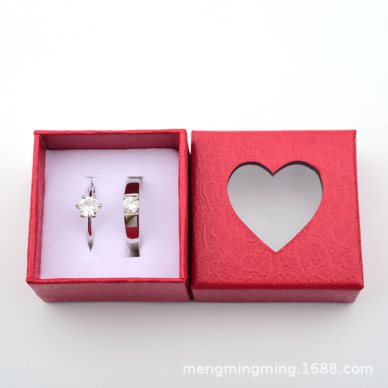 Couple Couple Rings Open Diamond Ring European and American Style Ring Set Simple Japanese and Korean Silver Ring Female Ins Adjustable Jewelry Ring