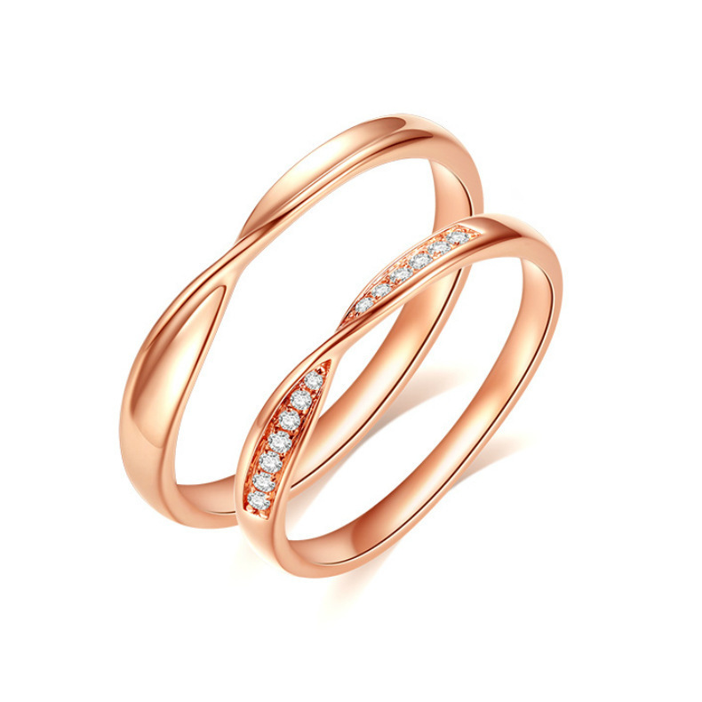 S925 Sterling Silver Mobius Strip Ring Female Couple Men and Women Couple Rings Graceful and Fashionable Ring Ornament Cold Wind Ring