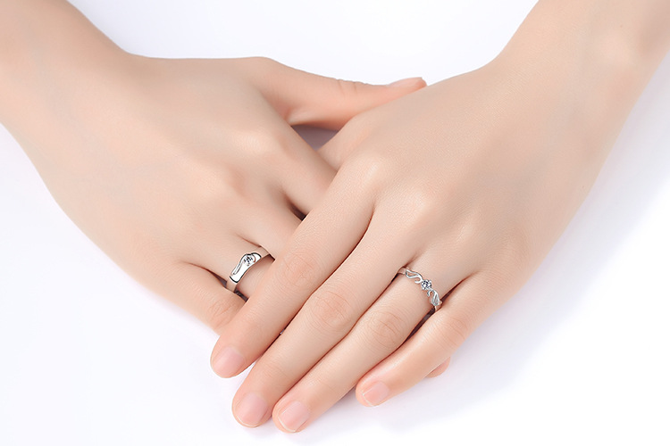 Women Couple Rings Simulation Diamond Ring Open Zircon Ring Classic Ring Wholesale Jewelry Factory TikTok Couple Rings