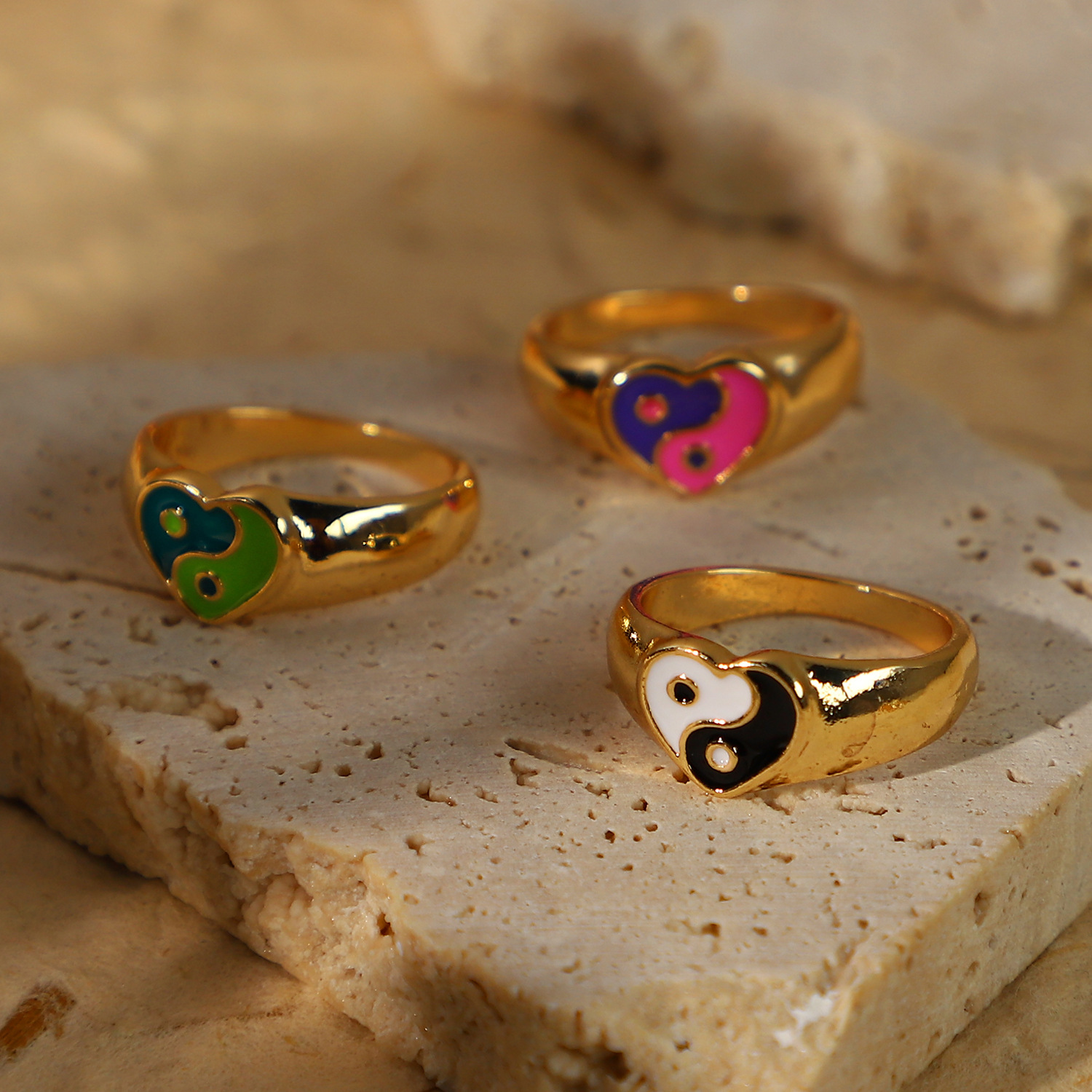 INS Internet Hot New Popular Ring Metal Colorful Oil Necklace Ring Women's Fashion Ring Couple Rings Alloy Ring INS Internet Hot New Popular Ring Metal Colorful Oil Necklace Ring Women's Fashion Ring Couple Rings Alloy Ring