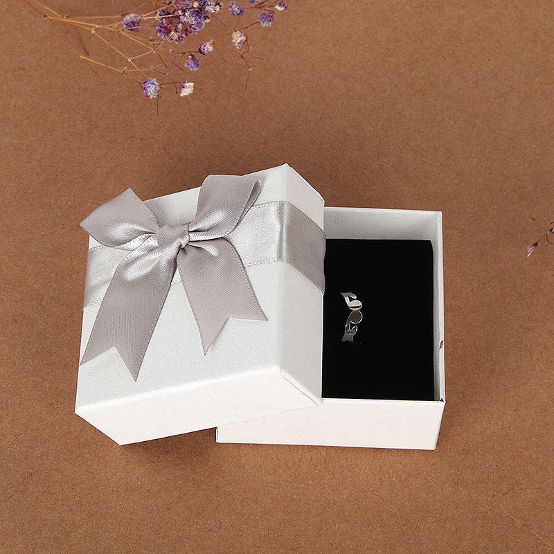 Ring Box  Couple Rings Bow Packing Box Small Bracelet Stud Earrings Box Jewelry Box Customized Wholesale