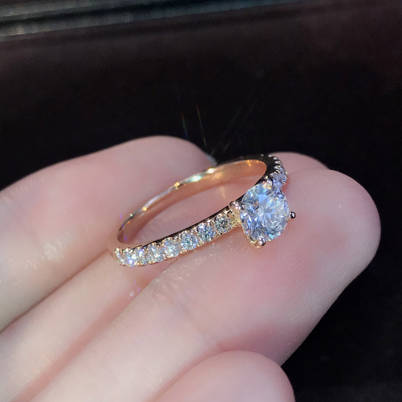 EBay Europe and America Simple Plated S925 Silver Artificial Diamond Ring for Wedding Couple Rings Wedding Ring EBay Europe and America Simple Plated S925 Silver Artificial Diamond Ring for Wedding Couple Rings Wedding Ring