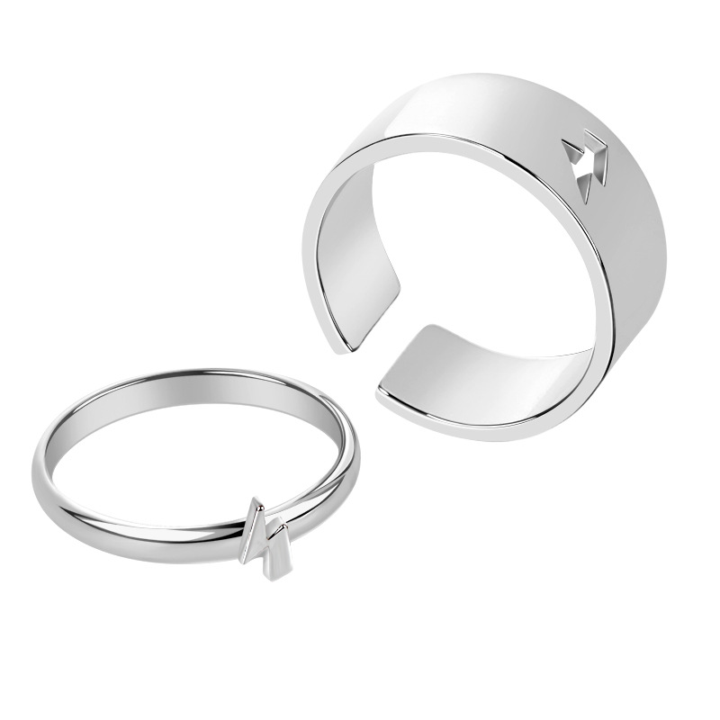 Foreign Trade Cross-Border Punk Couple Ring Men and Women Couple Rings Combination Ins Style Butterfly Fashion Personalized Index Finger Ring Foreign Trade Cross-Border Punk Couple Ring Men and Women Couple Rings Combination Ins Style Butterfly Fashion Personalized Index Finger Ring