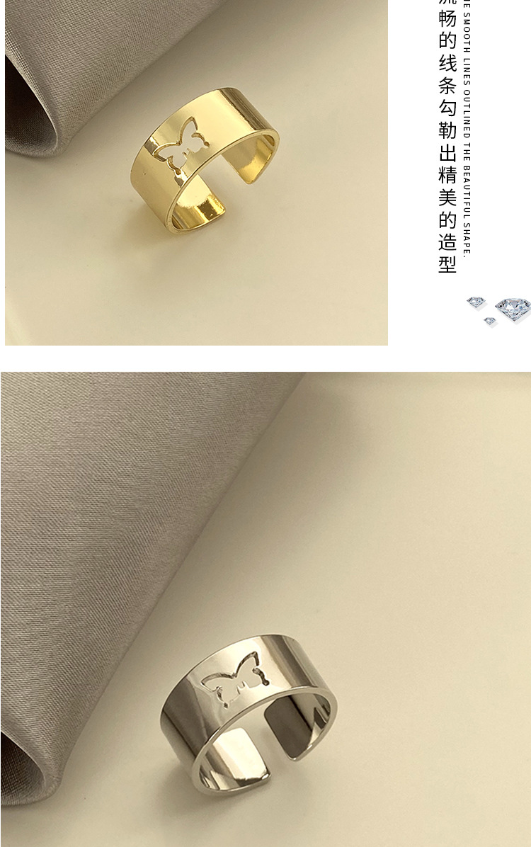 Foreign Trade Cross-Border Punk Couple Ring Men and Women Couple Rings Combination Ins Style Butterfly Fashion Personalized Index Finger Ring Foreign Trade Cross-Border Punk Couple Ring Men and Women Couple Rings Combination Ins Style Butterfly Fashion Personalized Index Finger Ring