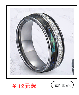 Cross-Border New Arrival Fashion Tungsten Ring Fine Polishing Smooth Delicate Inlaid Silver Imitation Meteorite Stainless Steel Couple Rings