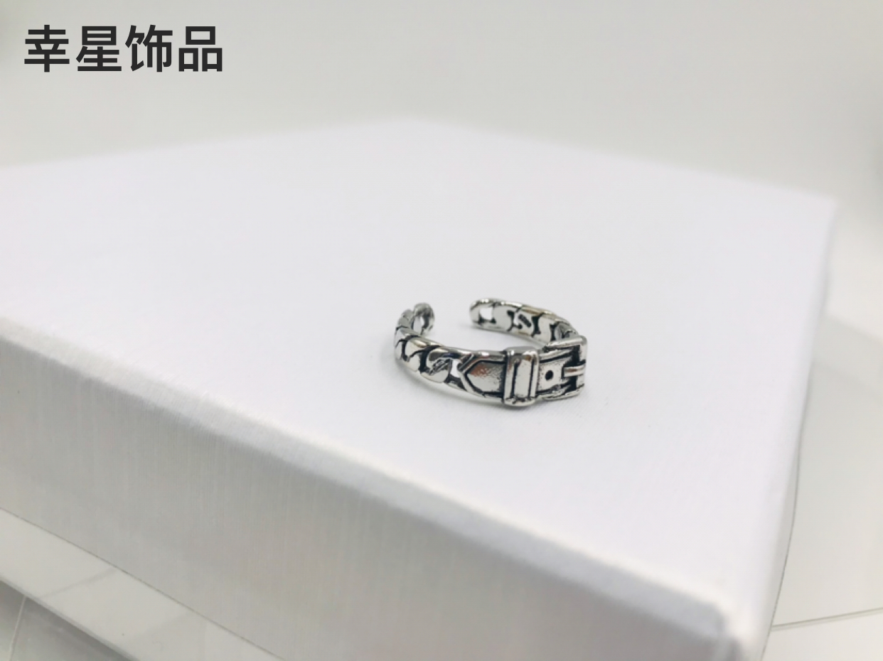 Men&#039;s Cool Ring Personality Vintage Ring Men&#039;s and Women&#039;s Rings Couple Rings All-Match Jewelry Imitation Silver Modeling Ring Open-End