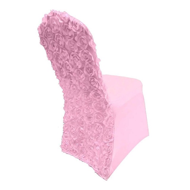 Housse De Chaise Blanche Rosette Chair Cover In Peach Rose G