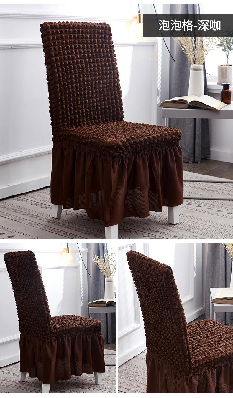 Bubble skirt household elastic one-piece table seat cover cover European-style lattice thickened Chair cover Bubble skirt household elastic one-piece table seat cover cover European-style lattice thickened Chair cover