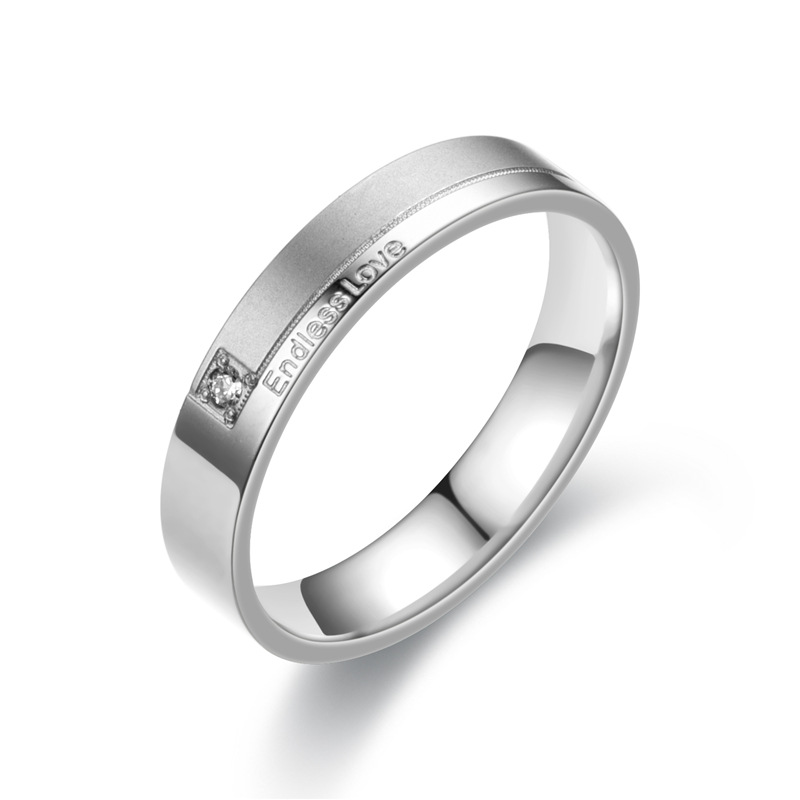 for CrossBorder Creative Endless Love Couple Couple Rings Korean Jewelry Whole Diamond Titanium Steel Couple Ring