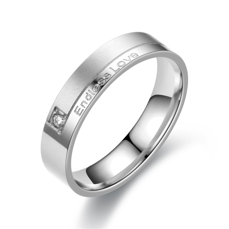 for CrossBorder Creative Endless Love Couple Couple Rings Korean Jewelry Whole Diamond Titanium Steel Couple Ring