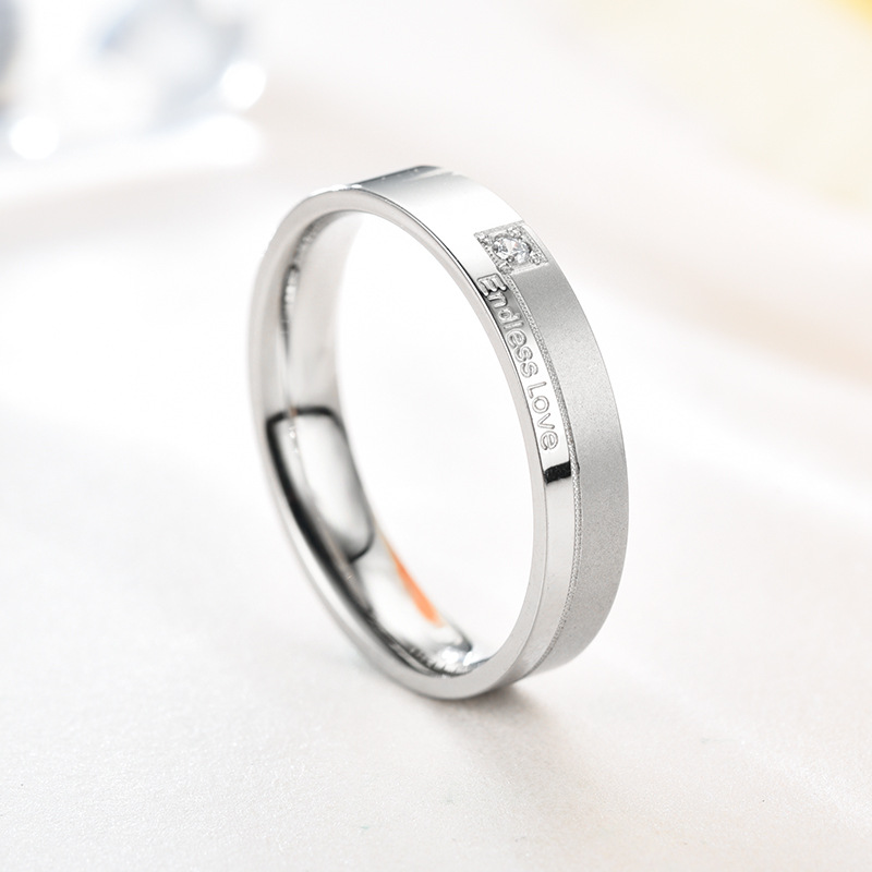 for CrossBorder Creative Endless Love Couple Couple Rings Korean Jewelry Whole Diamond Titanium Steel Couple Ring for CrossBorder Creative Endless Love Couple Couple Rings Korean Jewelry Whole Diamond Titanium Steel Couple Ring