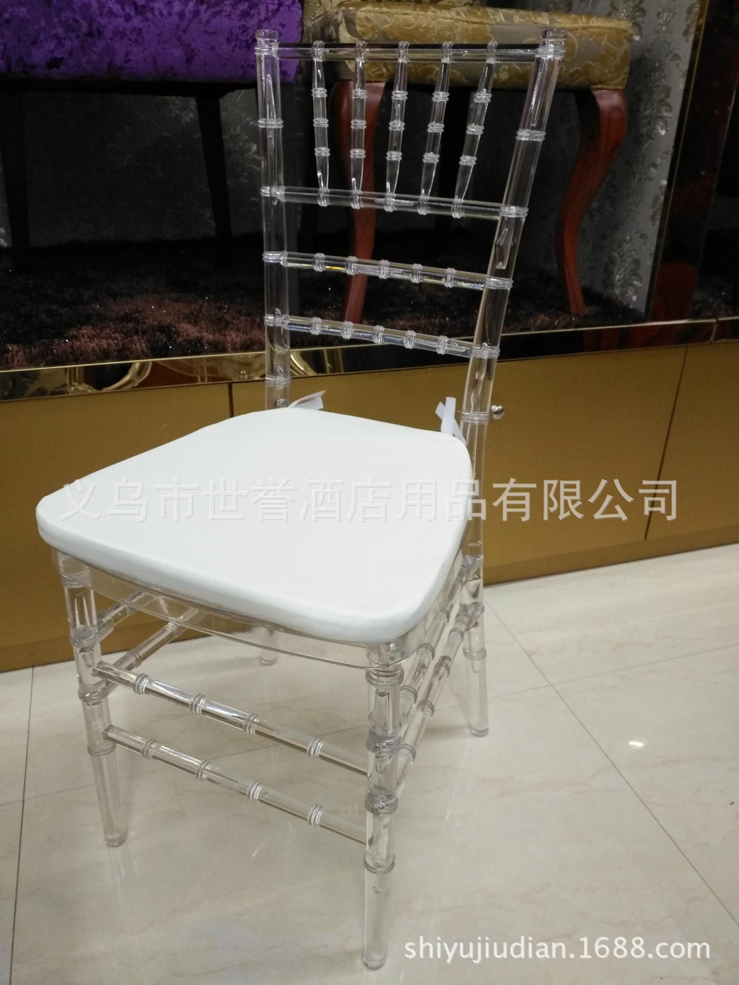 Yiwu acrylic transparent crystal supply bamboo chair bamboo chair chair Outdoor Wedding Chair