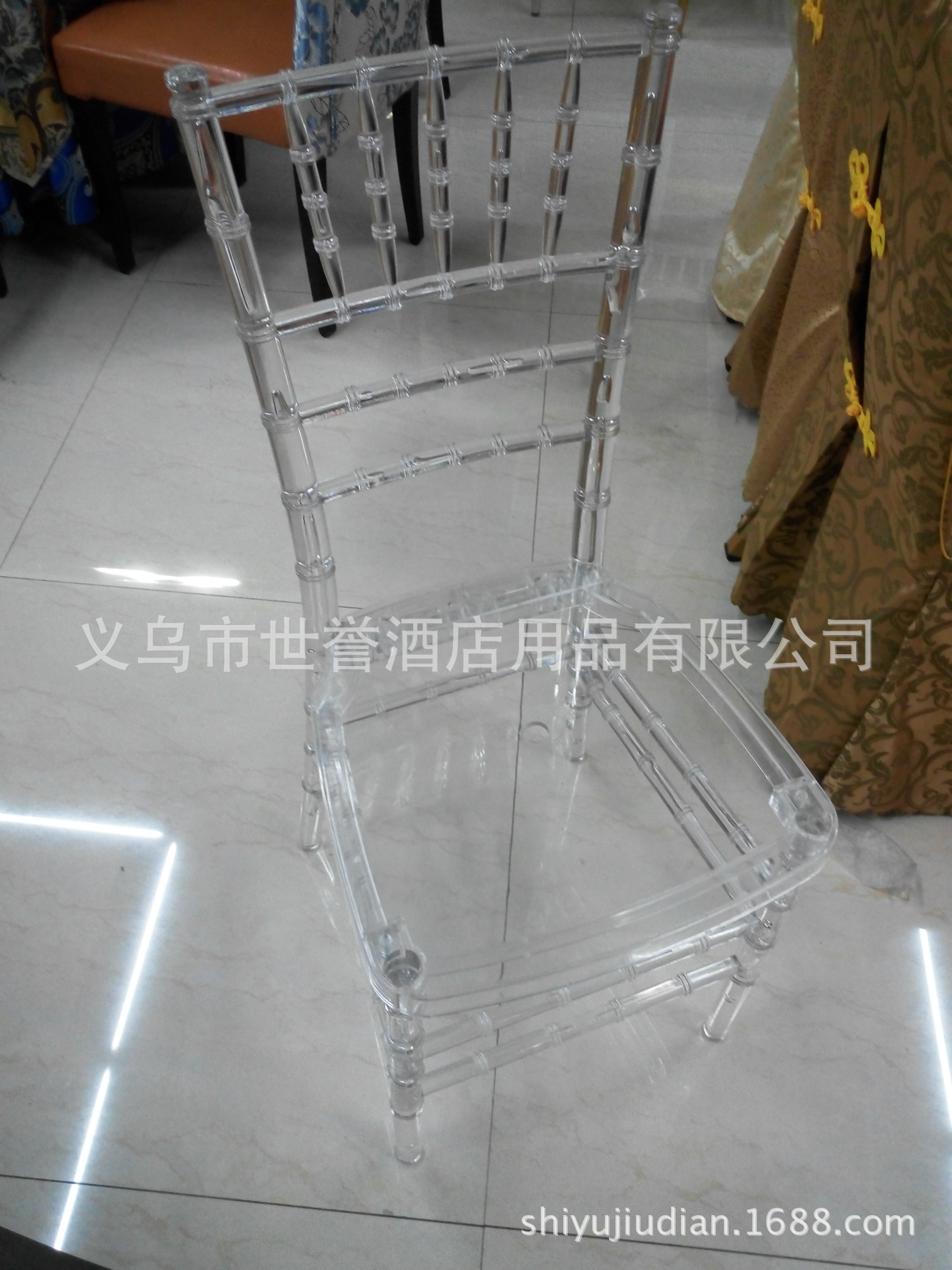 Yiwu acrylic transparent crystal supply bamboo chair bamboo chair chair Outdoor Wedding Chair