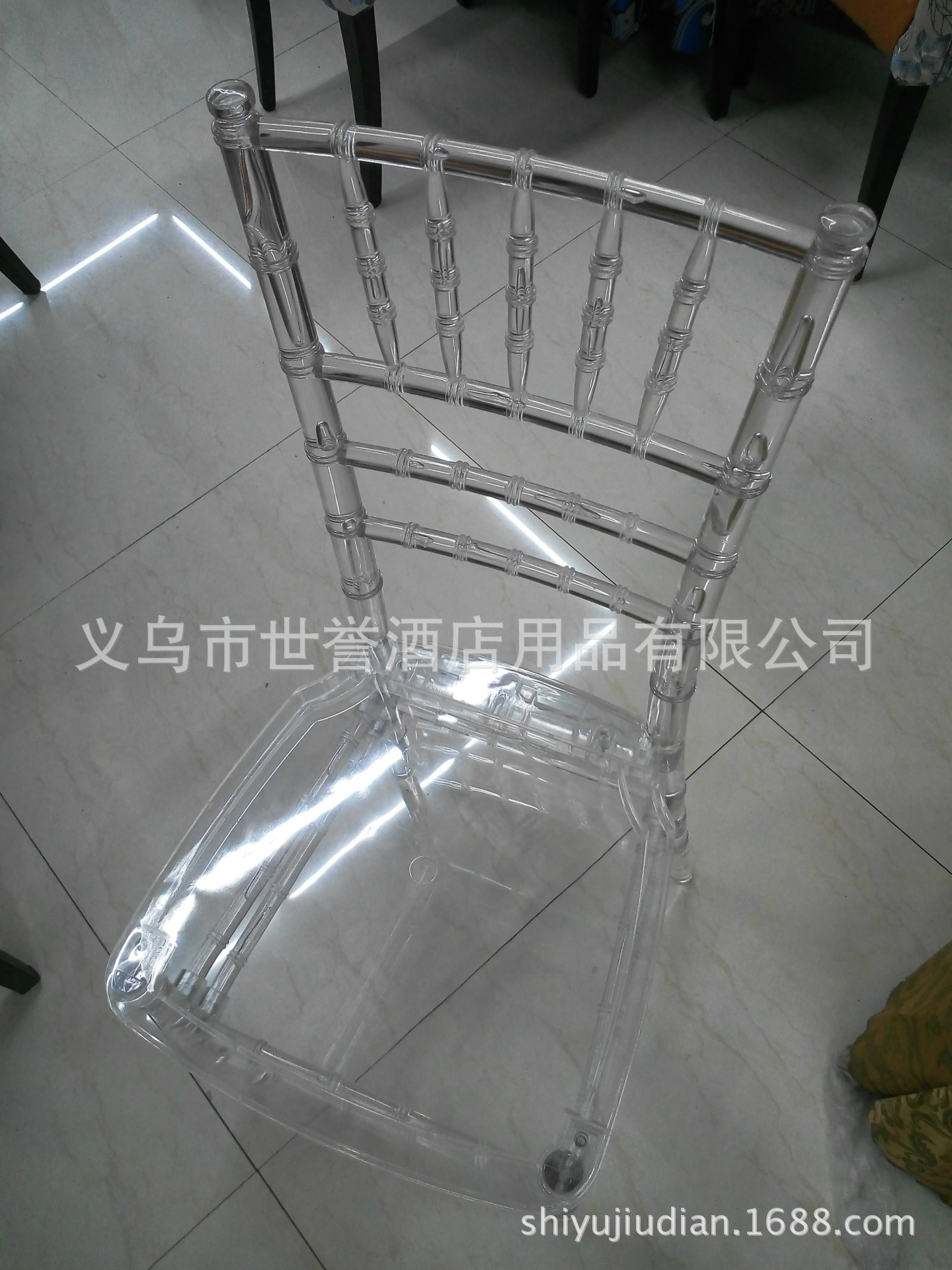 Yiwu acrylic transparent crystal supply bamboo chair bamboo chair chair Outdoor Wedding Chair