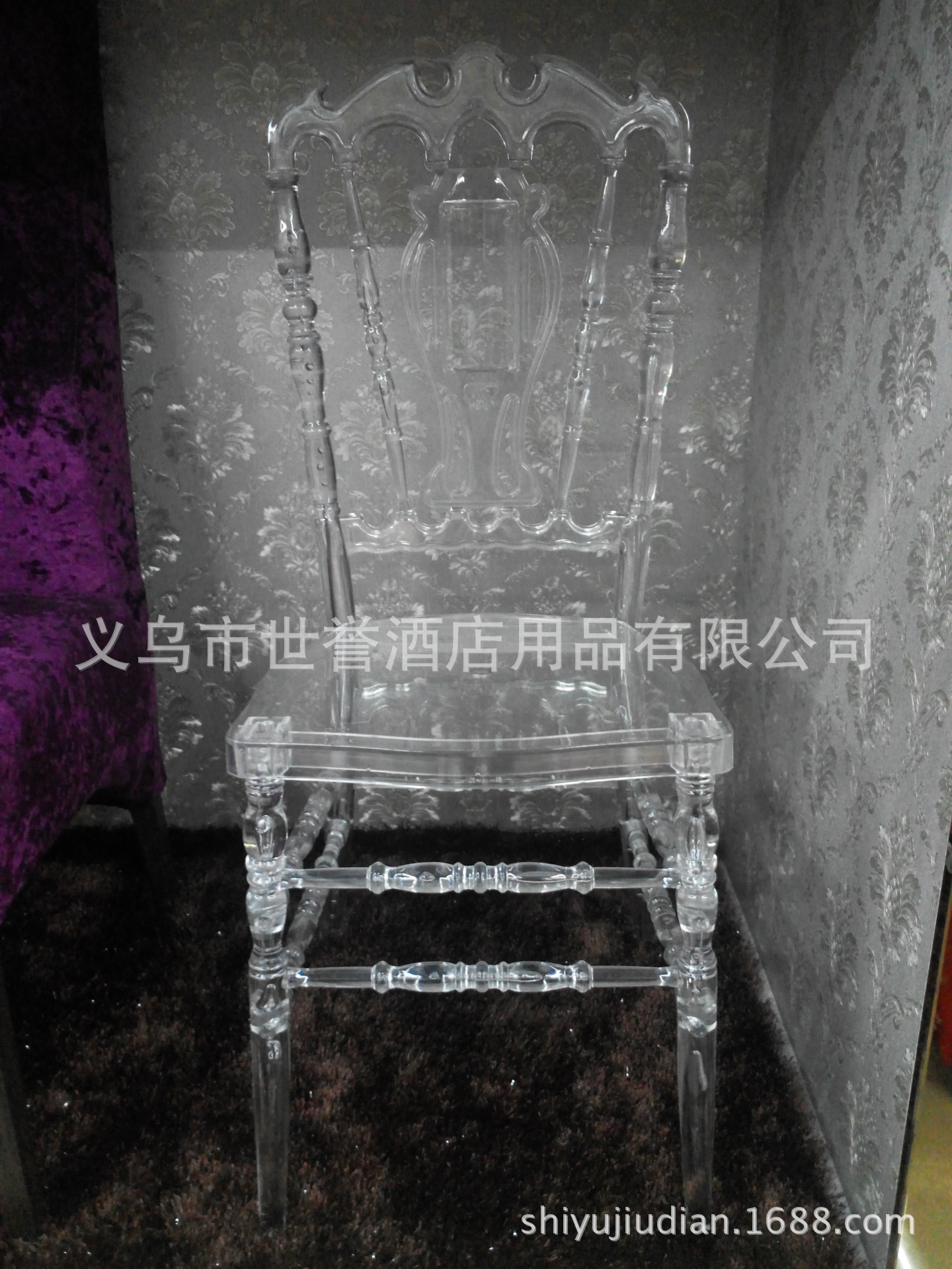 Yiwu acrylic transparent crystal supply bamboo chair bamboo chair chair Outdoor Wedding Chair