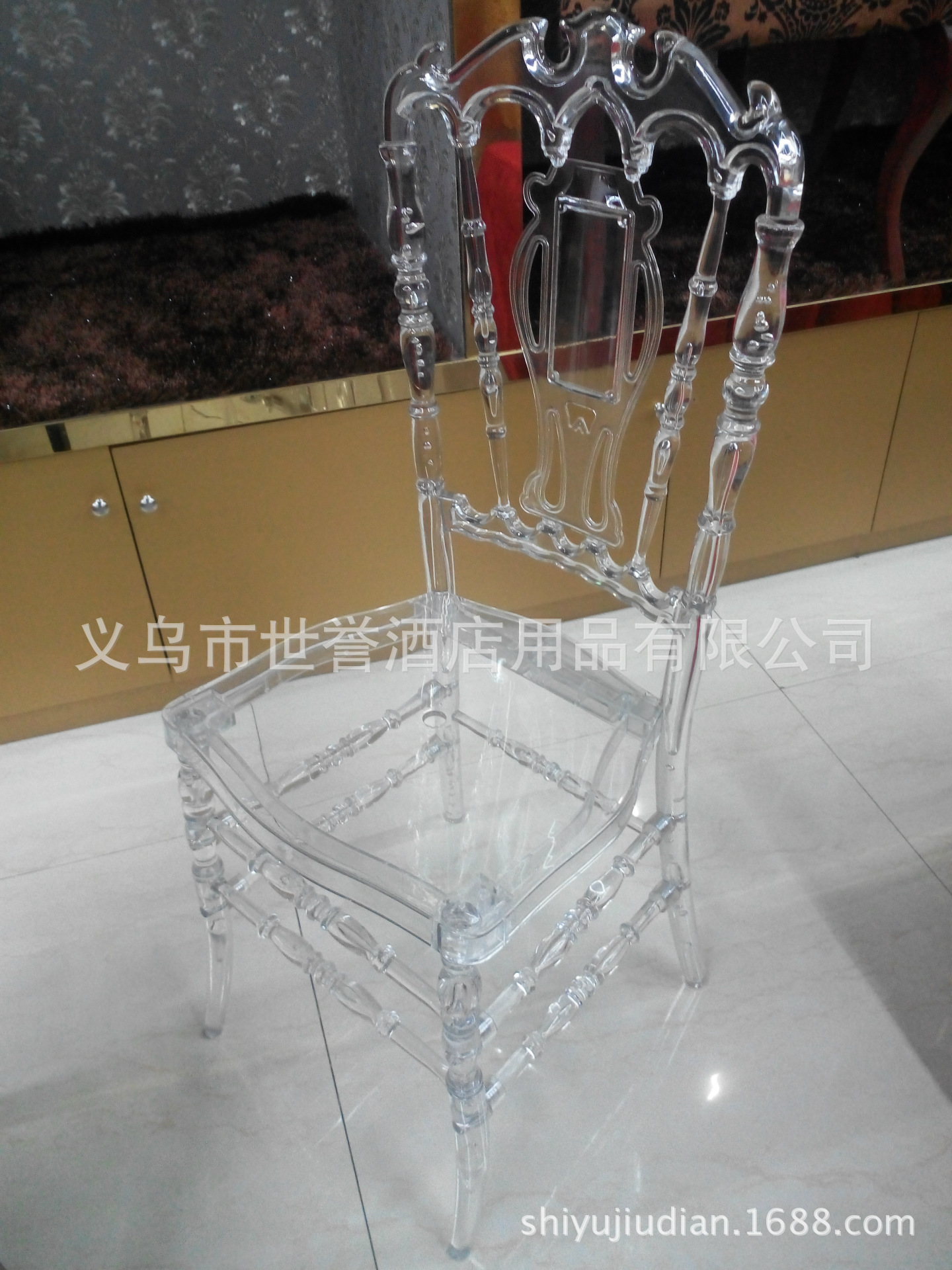 Yiwu acrylic transparent crystal supply bamboo chair bamboo chair chair Outdoor Wedding Chair