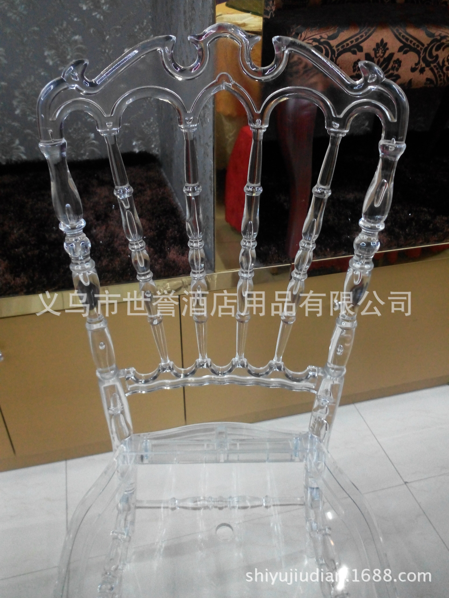 Yiwu acrylic transparent crystal supply bamboo chair bamboo chair chair Outdoor Wedding Chair