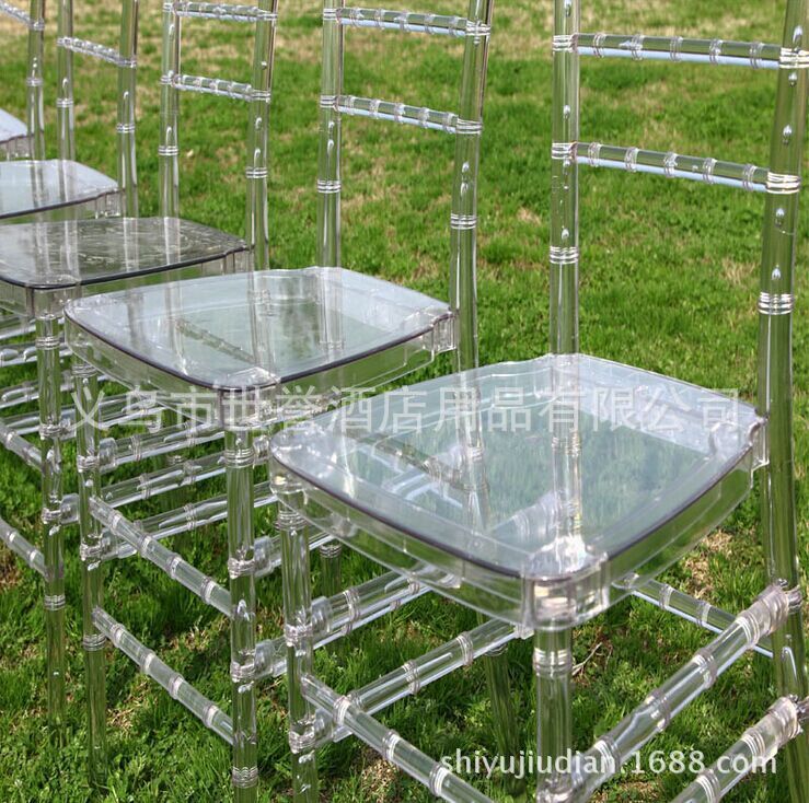 Yiwu acrylic transparent crystal supply bamboo chair bamboo chair chair Outdoor Wedding Chair