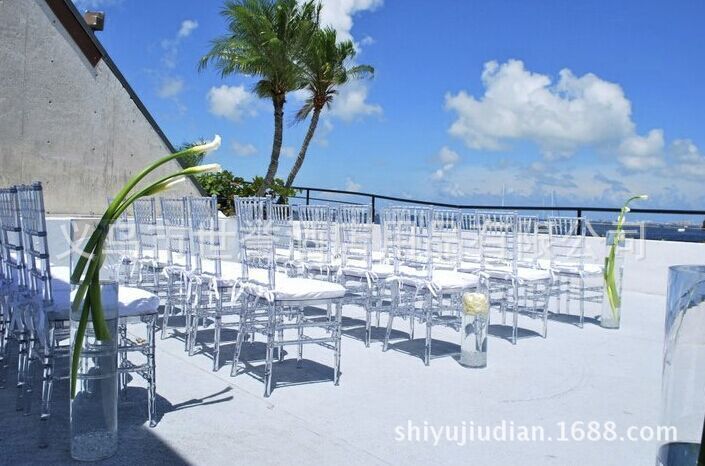 Yiwu acrylic transparent crystal supply bamboo chair bamboo chair chair Outdoor Wedding Chair