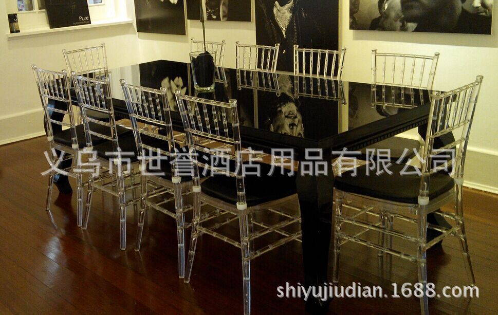 Yiwu acrylic transparent crystal supply bamboo chair bamboo chair chair Outdoor Wedding Chair