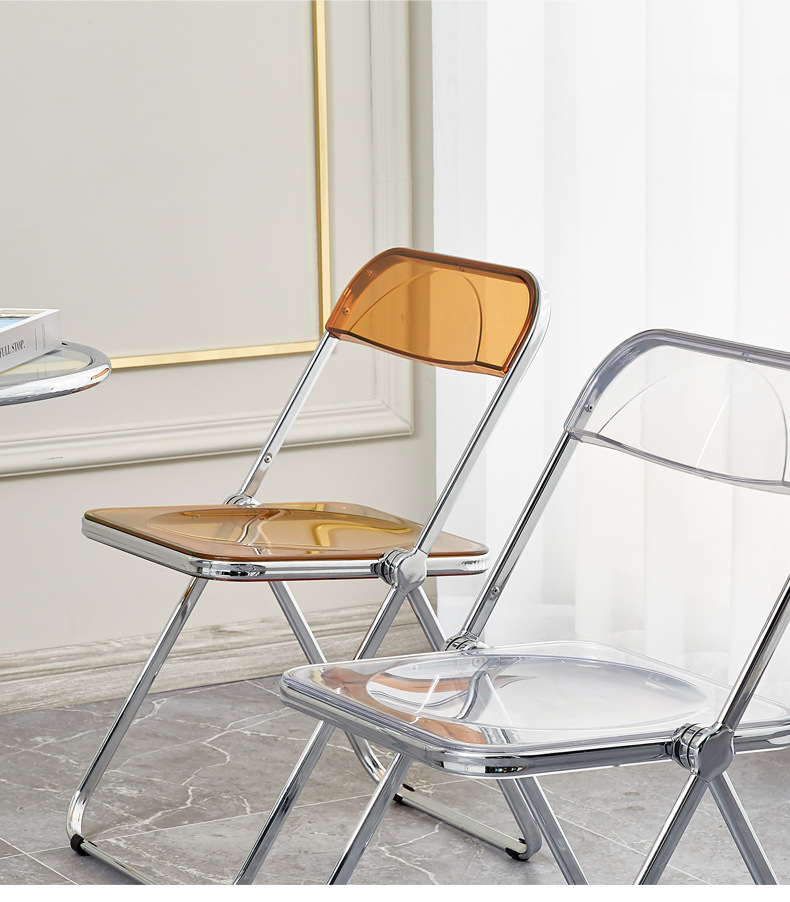 Transparent Folding Chair Clothing Store Photography Nordic Ins Acrylic Plastic Crystal Chair Dining Chair Internet Celebrity Makeup Stool Transparent Folding Chair Clothing Store Photography Nordic Ins Acrylic Plastic Crystal Chair Dining Chair Internet Celebrity Makeup Stool