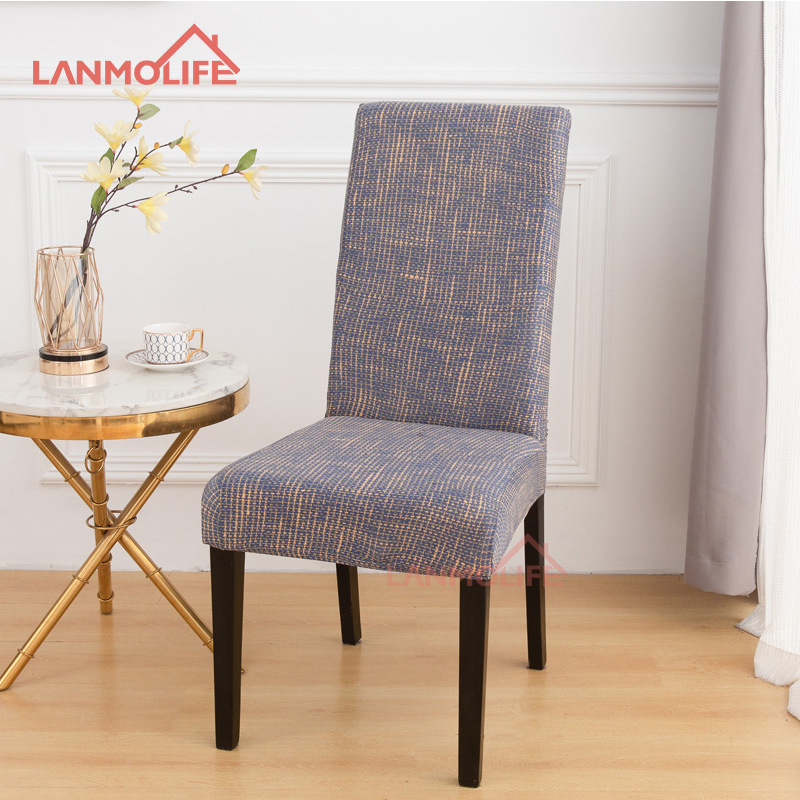 Factory Wholesale Thickened Elastic Chair Cover Hotel Household Euclidean Geometry Printed One-Piece Chair Cover