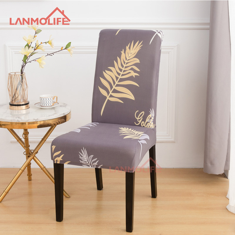 Factory Wholesale Thickened Elastic Chair Cover Hotel Household Euclidean Geometry Printed One-Piece Chair Cover