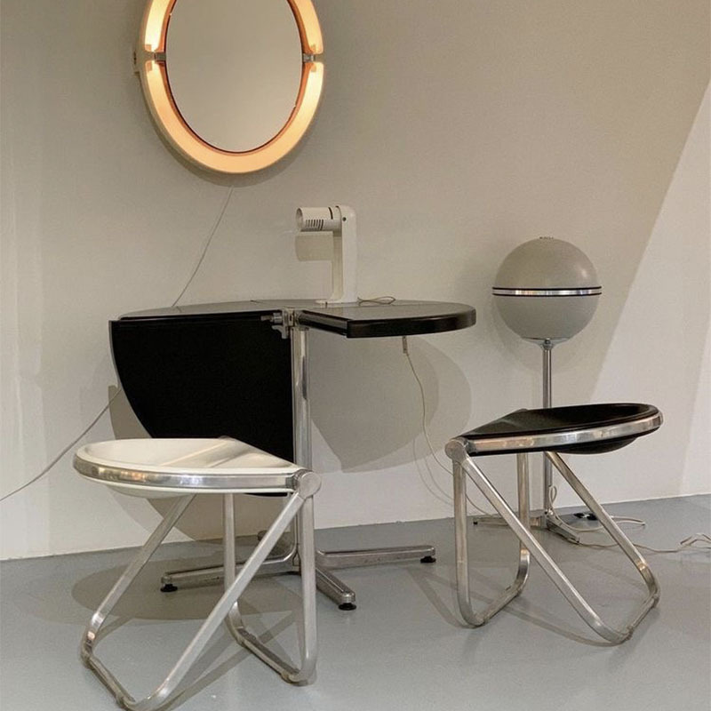 Simple Dining Chair Household Transparent Mid-Ancient Furniture Folding Stool Ins Chair Acrylic Stool Plastic Crystal Chair