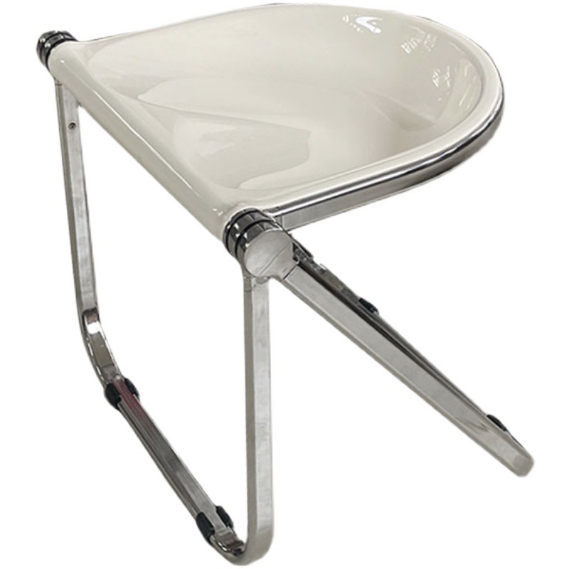Simple Dining Chair Household Transparent Mid-Ancient Furniture Folding Stool Ins Chair Acrylic Stool Plastic Crystal Chair