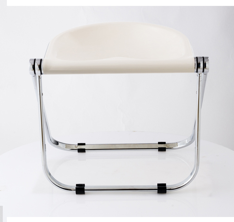 Simple Dining Chair Household Transparent Mid-Ancient Furniture Folding Stool Ins Chair Acrylic Stool Plastic Crystal Chair