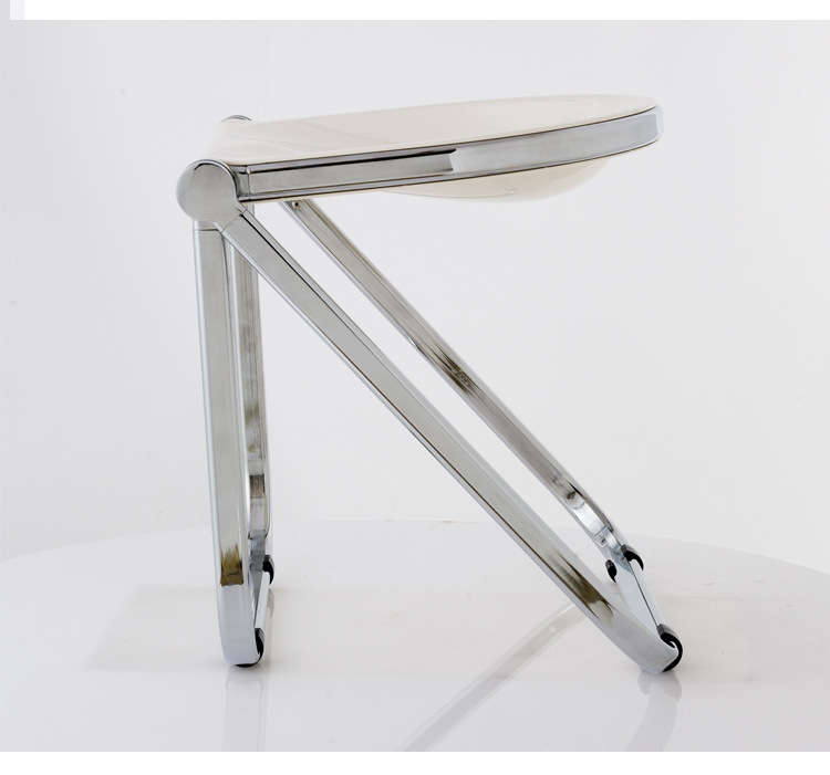 Simple Dining Chair Household Transparent Mid-Ancient Furniture Folding Stool Ins Chair Acrylic Stool Plastic Crystal Chair