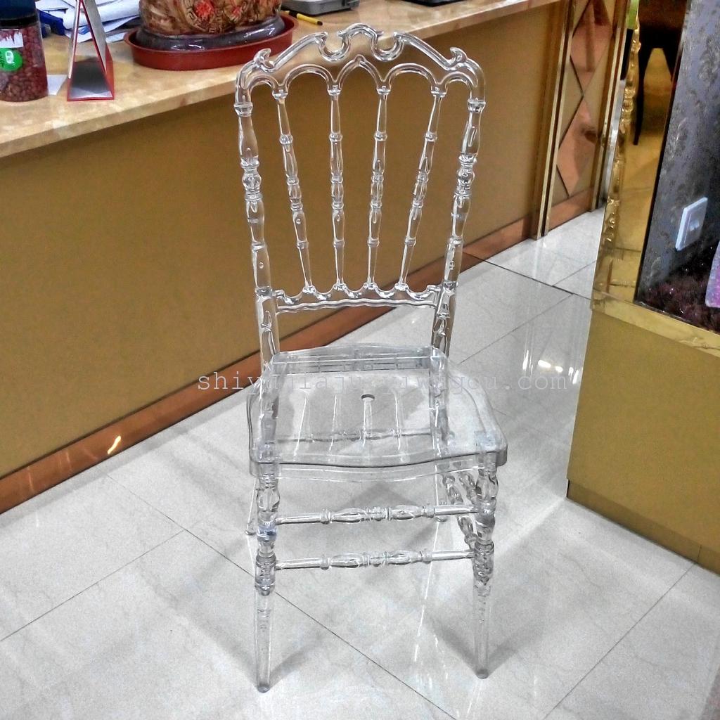 Yiwu transparent acrylic resin Crystal Wedding Chair bamboo chair bamboo chair
