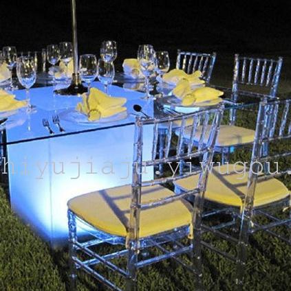Yiwu transparent acrylic resin Crystal Wedding Chair bamboo chair bamboo chair