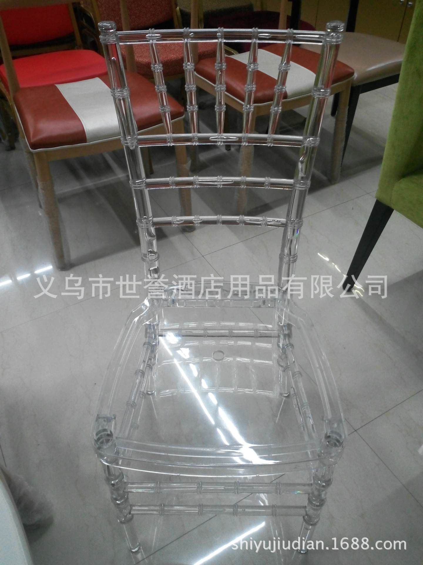 Yiwu transparent acrylic resin Crystal Wedding Chair bamboo chair bamboo chair