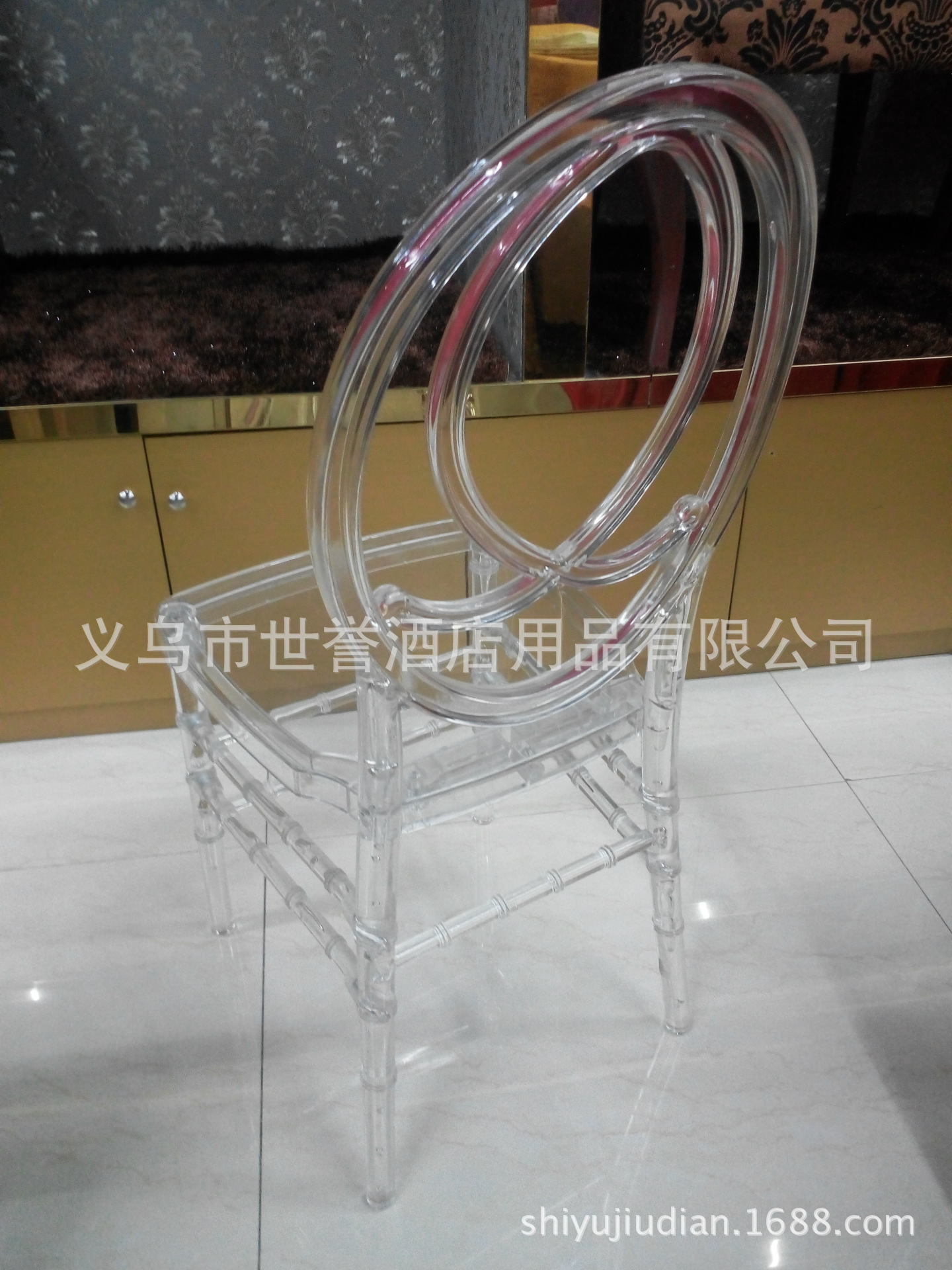Yiwu transparent acrylic resin Crystal Wedding Chair bamboo chair bamboo chair