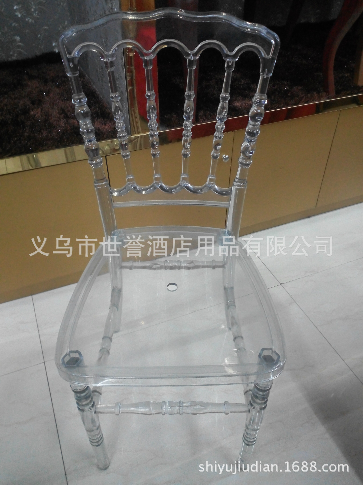 Yiwu transparent acrylic resin Crystal Wedding Chair bamboo chair bamboo chair