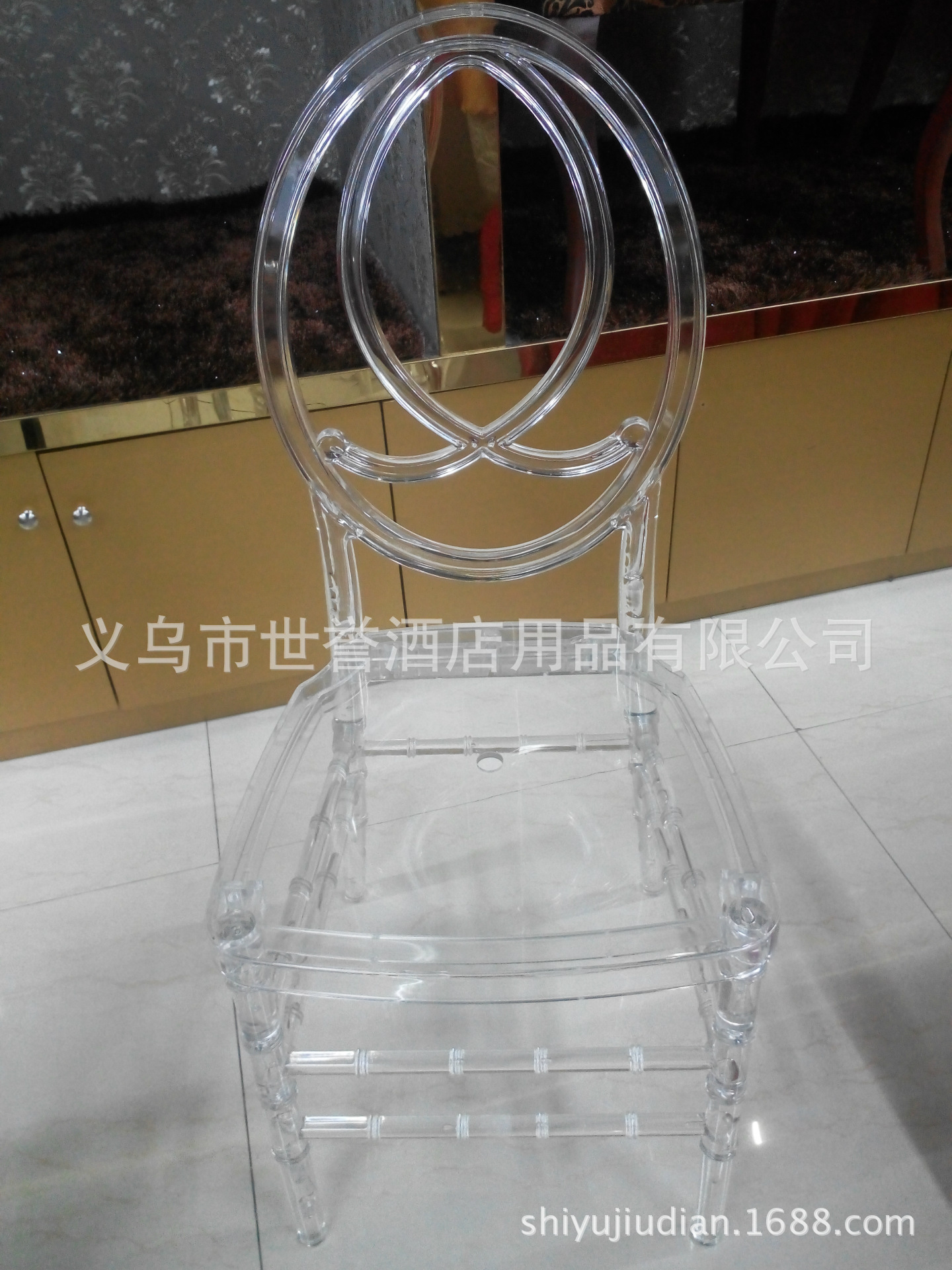 Yiwu transparent acrylic resin Crystal Wedding Chair bamboo chair bamboo chair