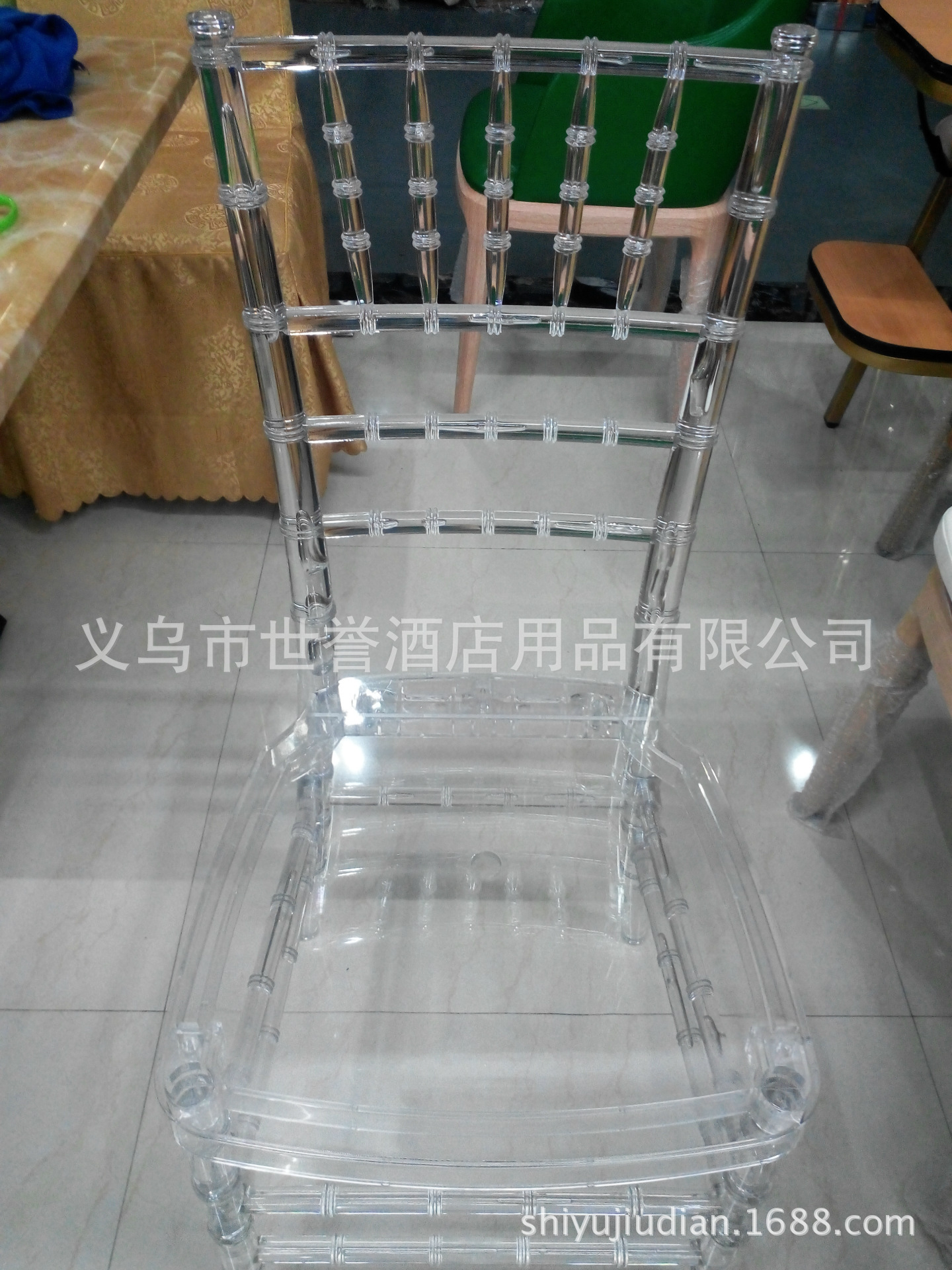 Yiwu transparent acrylic resin Crystal Wedding Chair bamboo chair bamboo chair