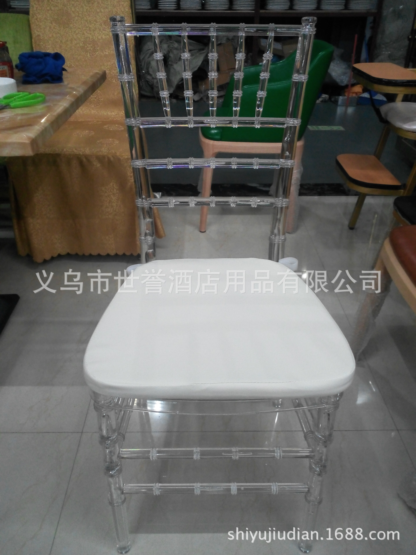 Yiwu transparent acrylic resin Crystal Wedding Chair bamboo chair bamboo chair