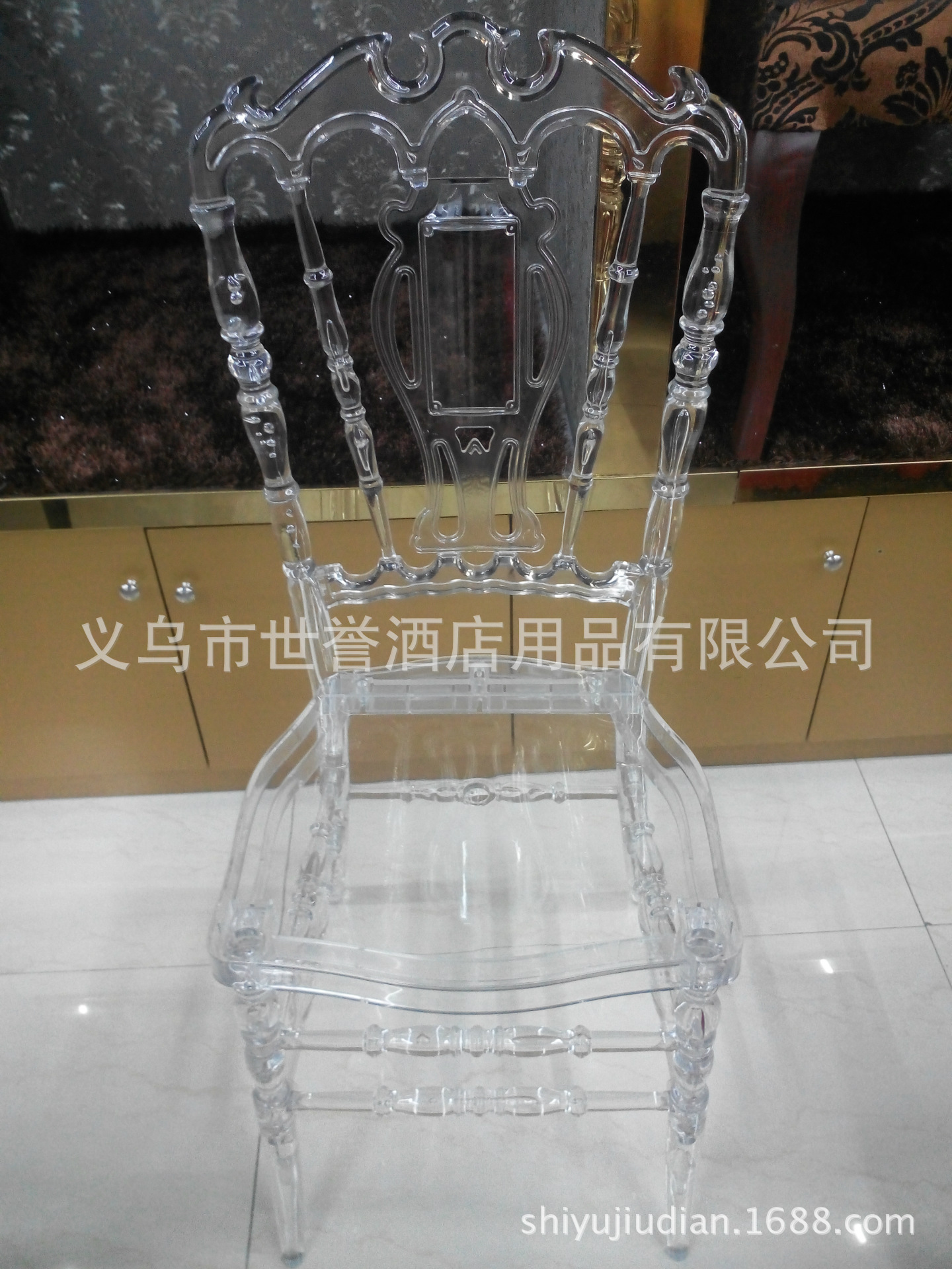 Yiwu transparent acrylic resin Crystal Wedding Chair bamboo chair bamboo chair