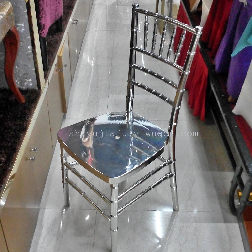 Yiwu transparent acrylic resin color crystal wedding chair chair bamboo chair