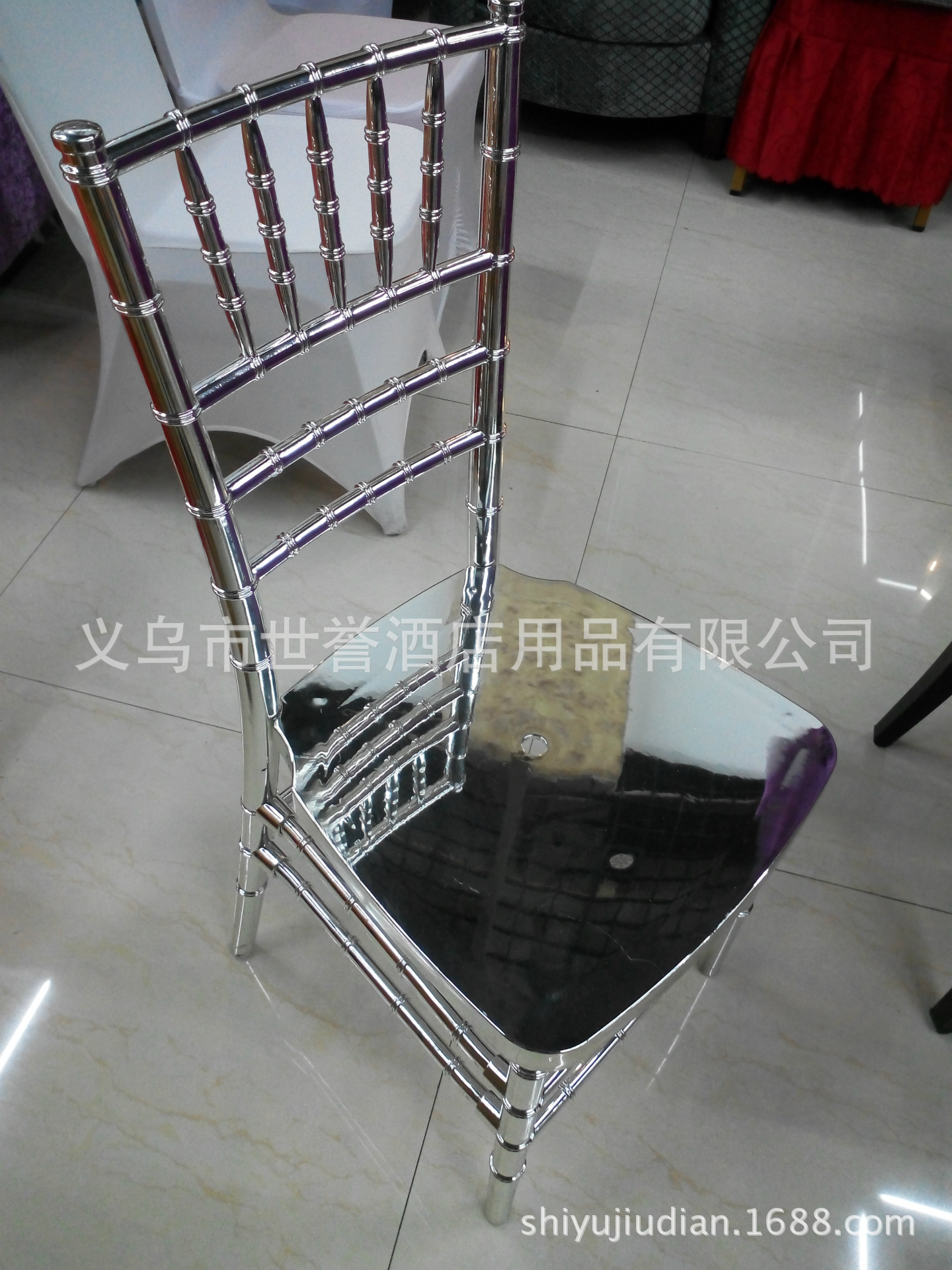 Yiwu transparent acrylic resin color crystal wedding chair chair bamboo chair