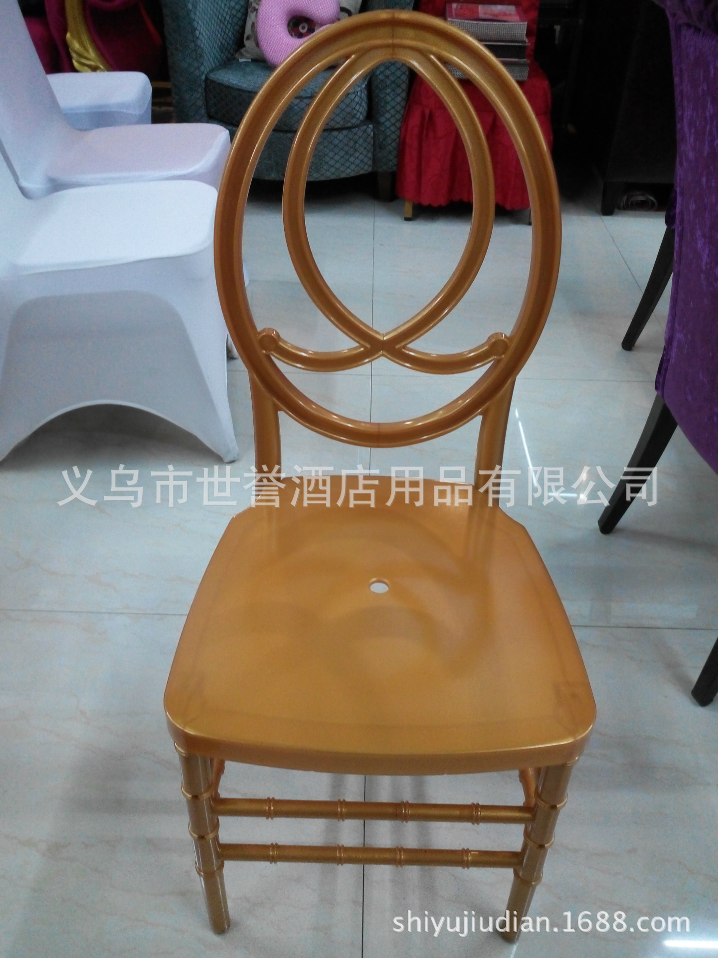 Yiwu transparent acrylic resin color crystal wedding chair chair bamboo chair