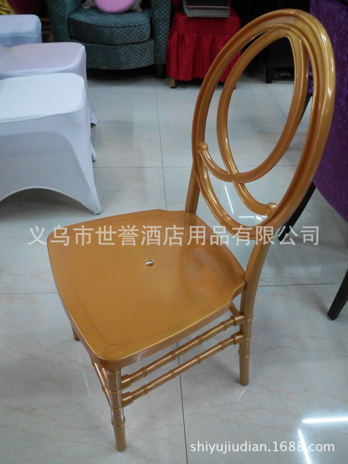 Yiwu transparent acrylic resin color crystal wedding chair chair bamboo chair