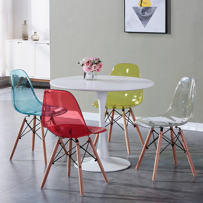 Crystal Chair Acrylic Crystal Chair Nordic Simple Backrest Leisure Dining Chair Internet Celebrity Plastic Stool