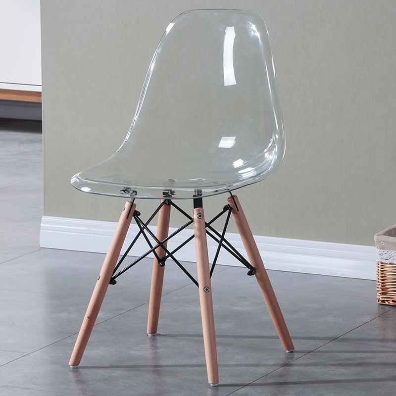 Crystal Chair Acrylic Crystal Chair Nordic Simple Backrest Leisure Dining Chair Internet Celebrity Plastic Stool