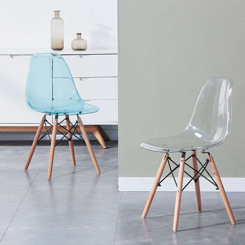 Crystal Chair Acrylic Crystal Chair Nordic Simple Backrest Leisure Dining Chair Internet Celebrity Plastic Stool