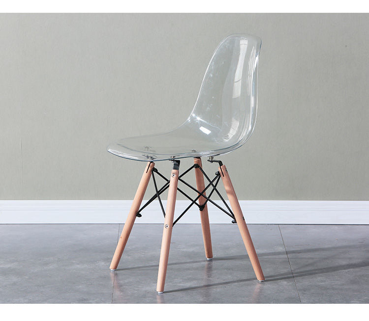 Crystal Chair Acrylic Crystal Chair Nordic Simple Backrest Leisure Dining Chair Internet Celebrity Plastic Stool