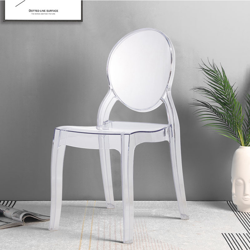 Crystal Chair Plastic Crystal Chair Devil Chair Ghost Chair Internet Celebrity Hotel Stool Nordic Dining Chair